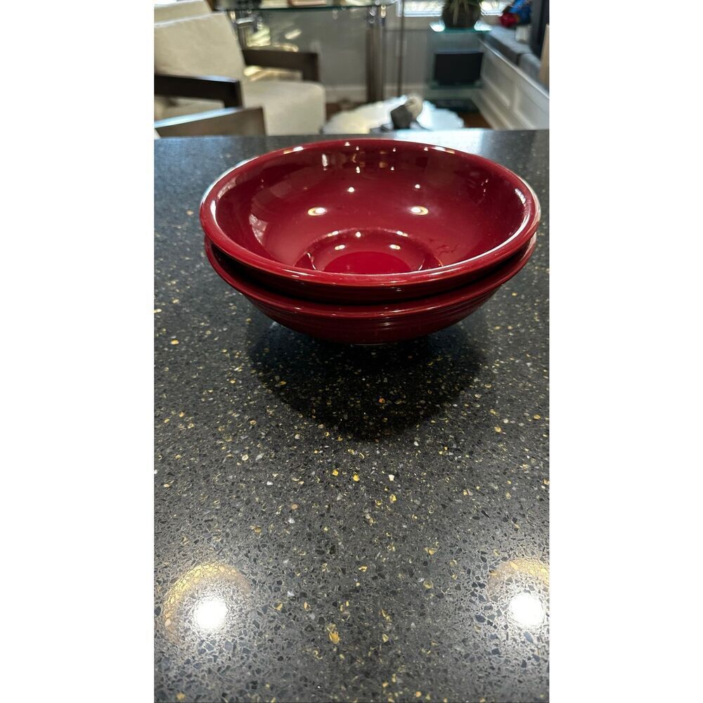 Fiesta Cinnabar Pedestal Bowls Set of 2